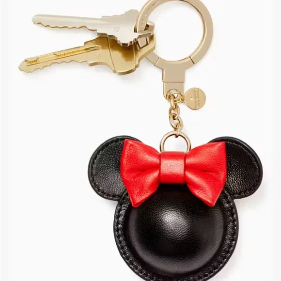 KATE SPADE NEW YORK & MINNIE MOUSE KEY CHAIN or BAG CHARM with RED BOW - Picture 3 of 3